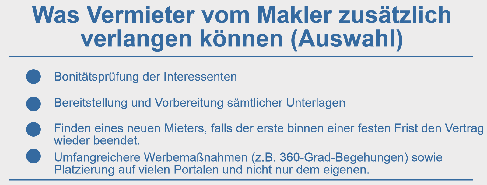 Vermieten, Makler