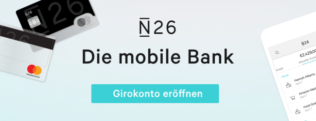 Anzeige: N26 ist eine mobile Bank fürs Smartphone